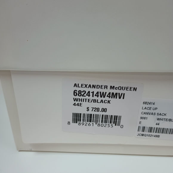 Alexander McQueen Lace Up Canvas Sack Sneakers - Picture 13 of 14